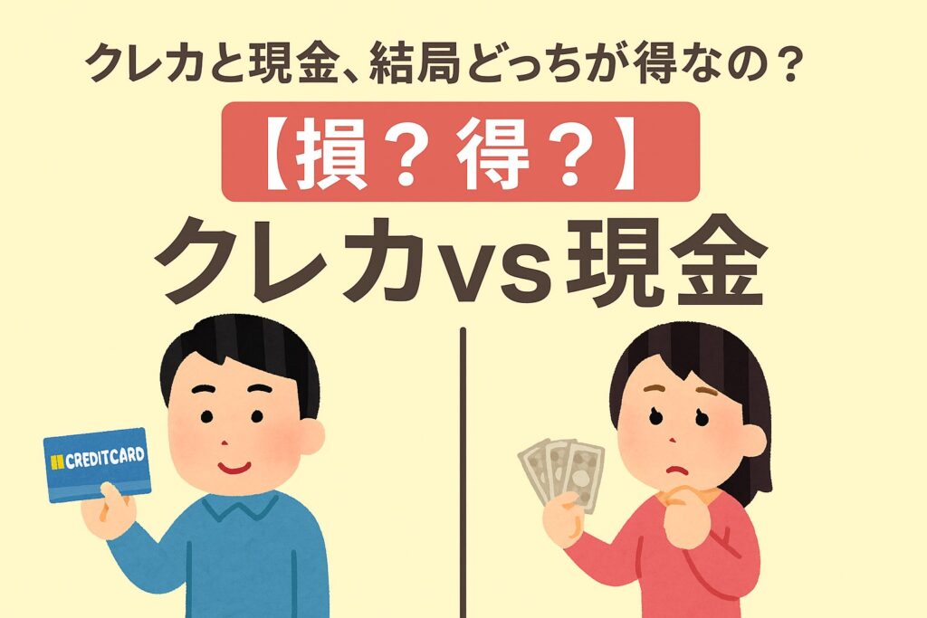 クレジットカード払いと現金払い